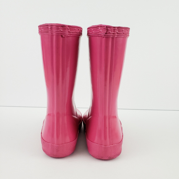 **NFS** HUNTER Toddler Pink Gloss Rain Boots UK 7 - Picture 4 of 8